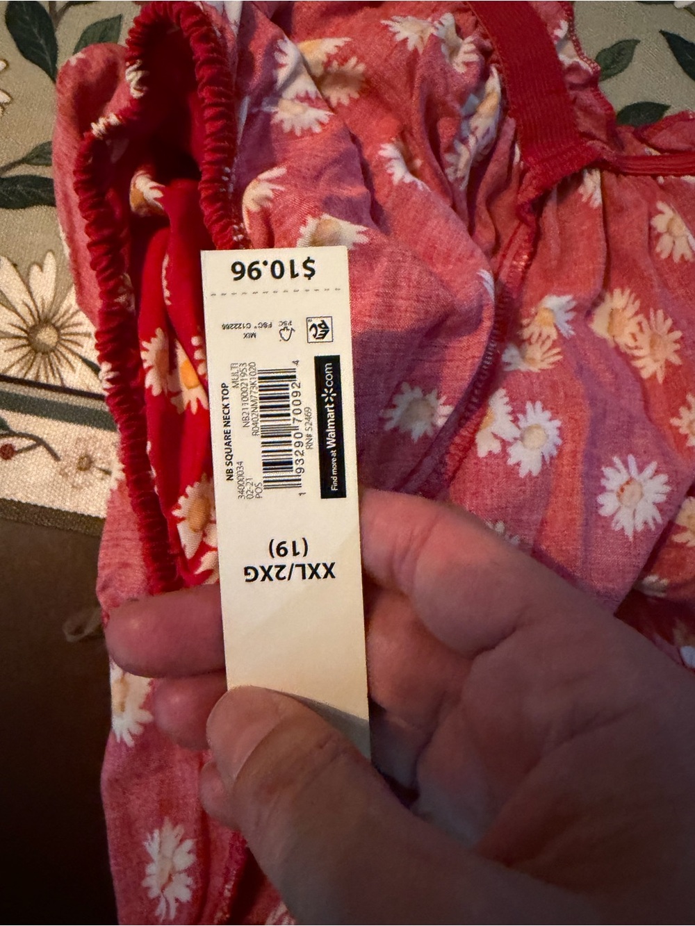 Red Daisy Print Ruffle Dress - Picture 3 of 5
